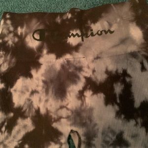 Women's Champion Tie-Dye 3/4 Tights, 23" Grey/Black S